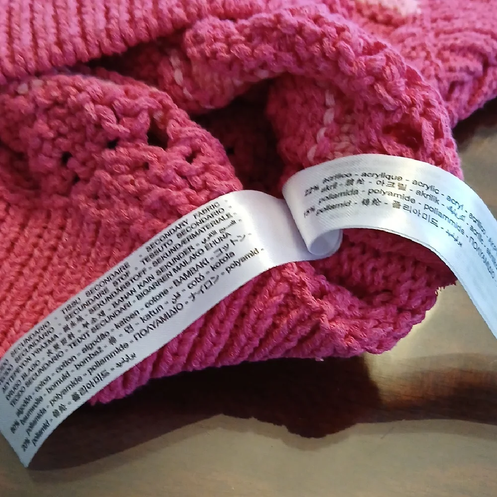 Zara V-Neck Pink Sweater Vest NWT - Picture 8 of 8